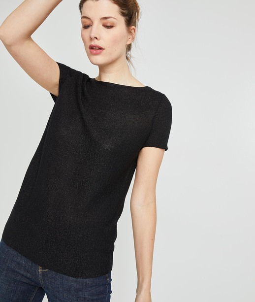 Pull fluide dos ouvert femme GRIS