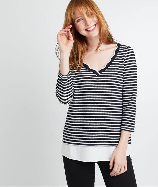 Sweat marinière femme MARINE