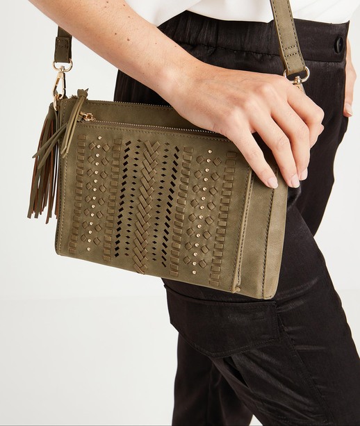 Sac kaki à bandoulière femme KAKI