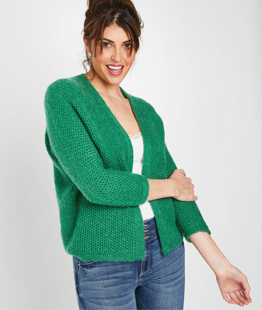 Gilet uni femme VERT