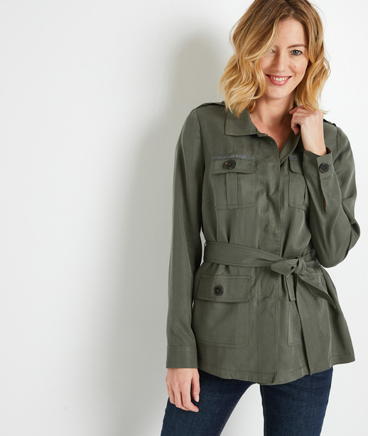 Saharienne en tencel femme KAKI