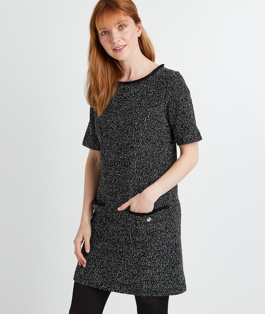 Robe droite noire femme NOIR