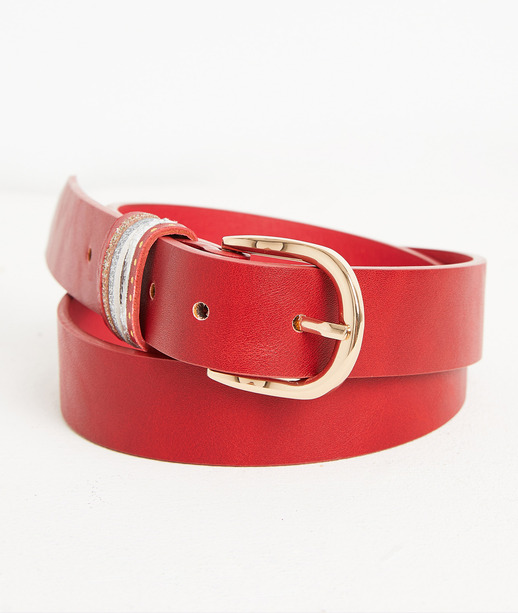 Ceinture rouge femme ROUGE