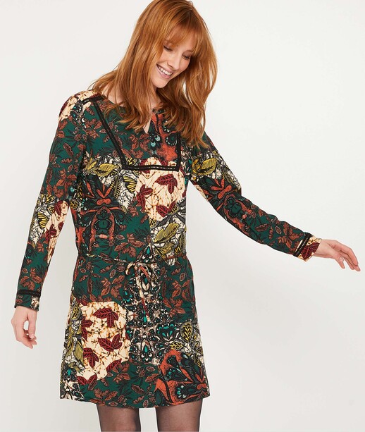 Robe imprimé wax femme MULTICOLORE