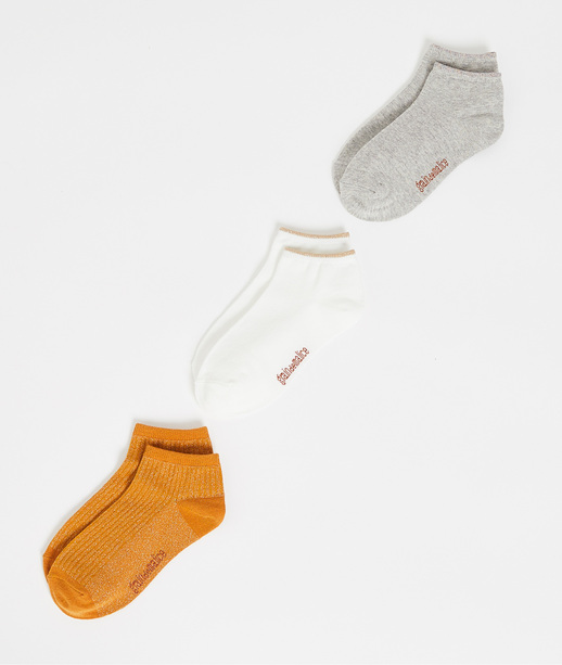 Lot de 3 paires de chaussettes femme JAUNE