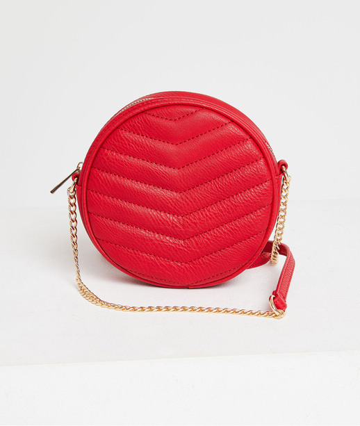 Mini-sac rond rouge femme ROUGE