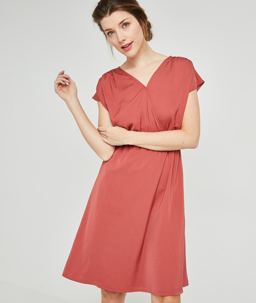 Robe cache-coeur rose femme BLUSH