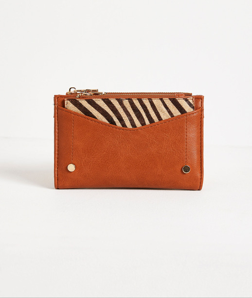 Portefeuille camel et animalier femme CAMEL