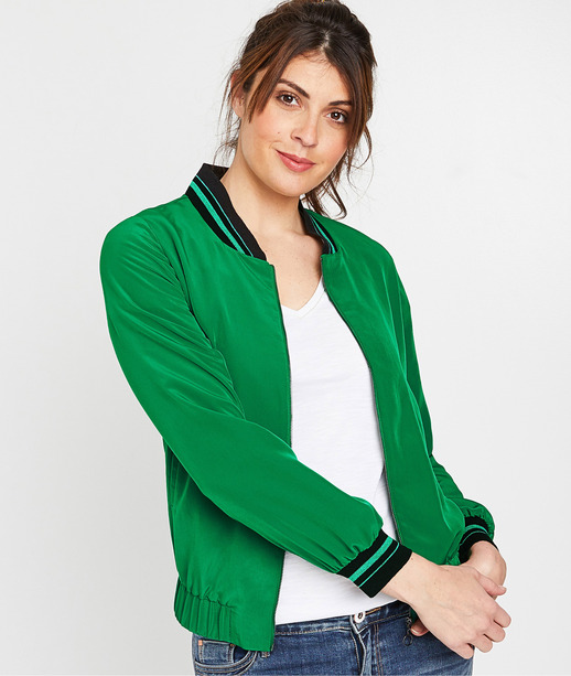 Bombers fluide vert femme VERT
