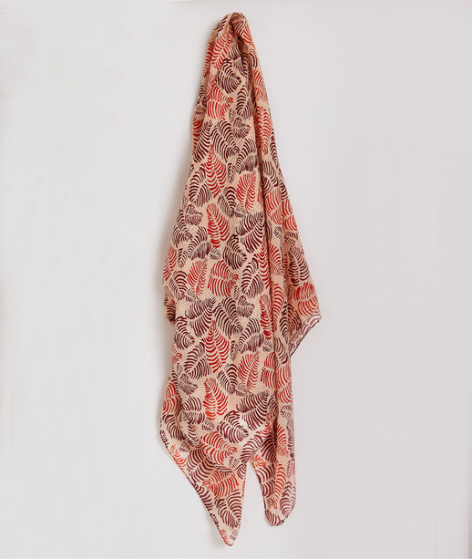 Foulard en soie imprimé femme MULTICOLORE