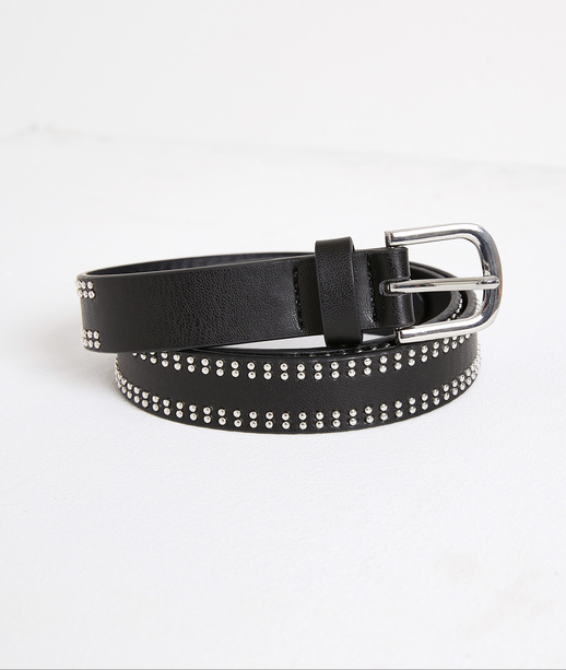 Ceinture noire à clous femme NOIR