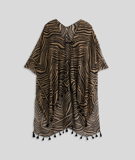 Paréo imprimé animalier femme BEIGE