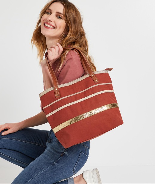 Sac terracotta en coton femme TERRACOTTA