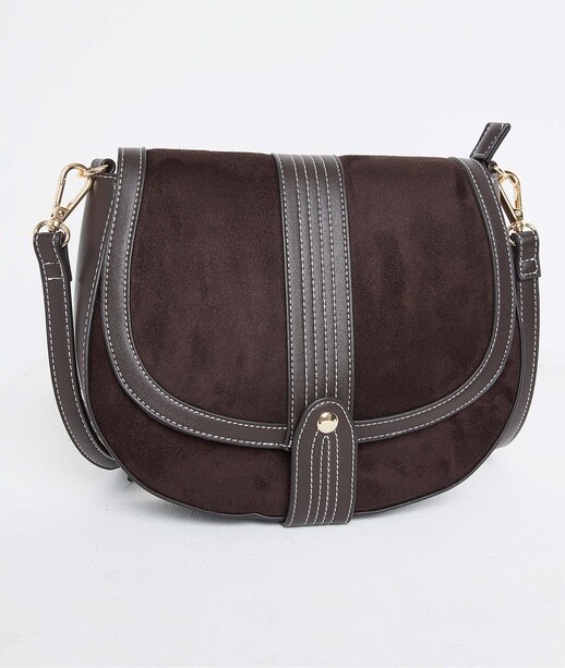 Sac marron à rabat femme MARRON