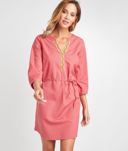 Robe en coton et lin femme BLUSH