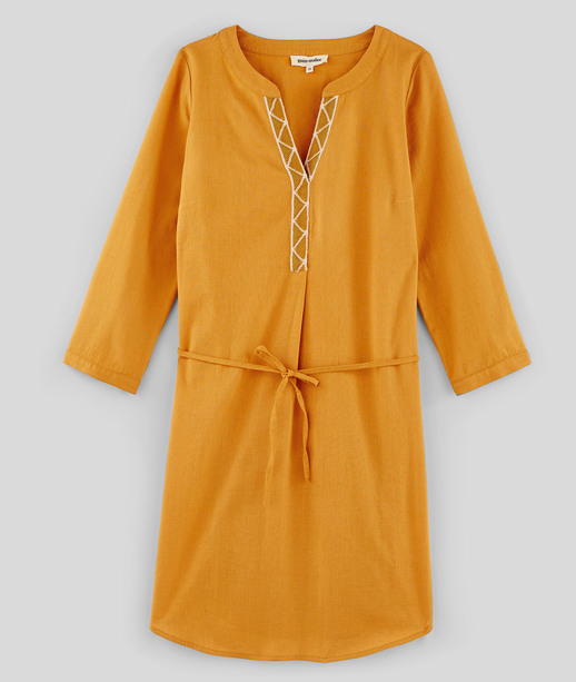 Robe en coton et lin femme SAFRAN
