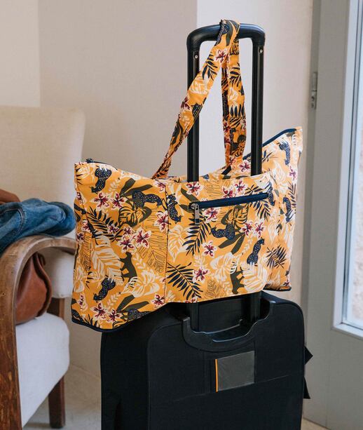 Sac de voyage imprimé femme JAUNE