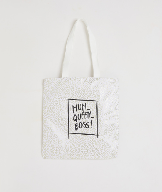 Tote bag imprimé 100% coton femme LEOPARD