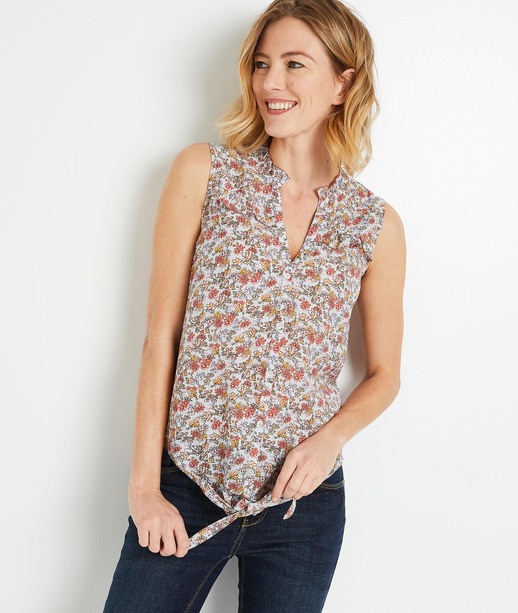 Chemise fleurie 100% coton femme IMPRIME