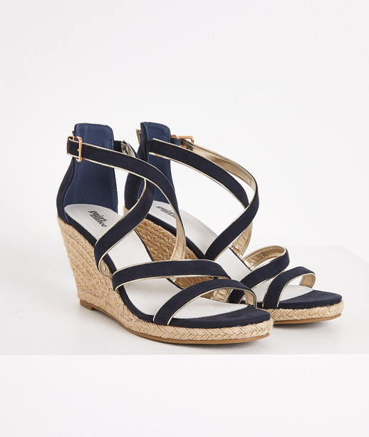 Sandales compensées marine femme MARINE
