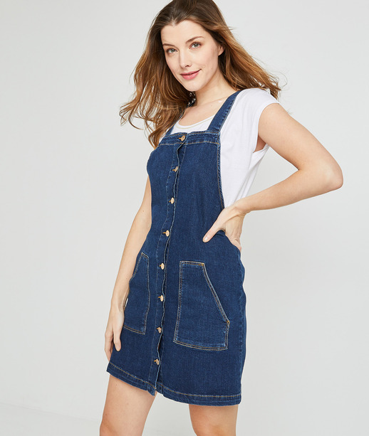 Robe chasuble en jean femme BRUT
