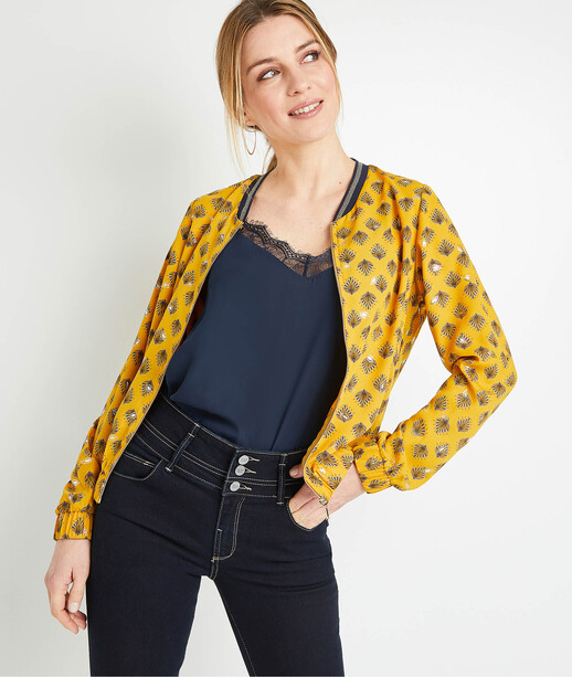 Bomber safran imprimé femme SAFRAN