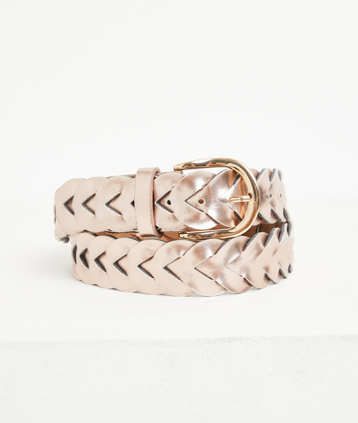 Ceinture large tressée femme ROSE