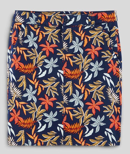 Jupe imprimée en coton femme IMPRIME