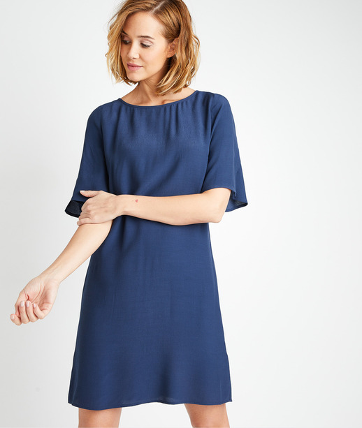 Robe unie marine femme MARINE