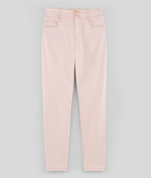 Pantalon mom paperbag femme ROSE