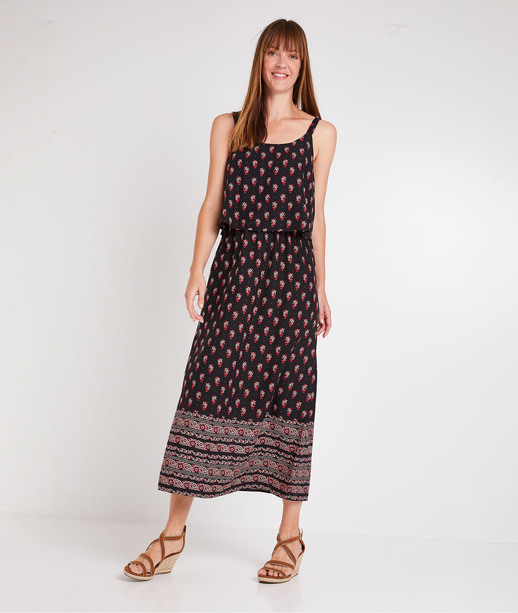 Robe longue imprimée femme IMPRIME
