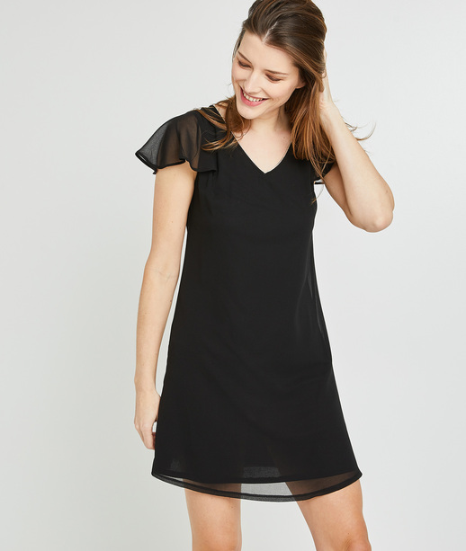 Robe voile noire femme NOIR