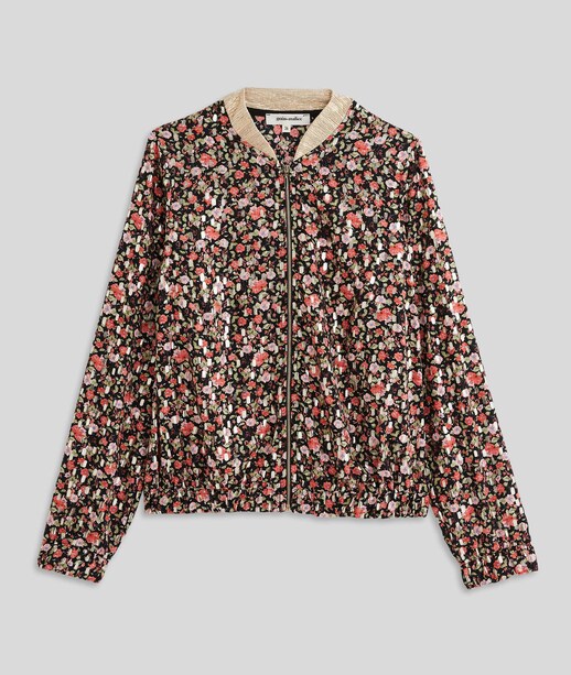 Bomber imprimé fleuri femme MULTICOLORE