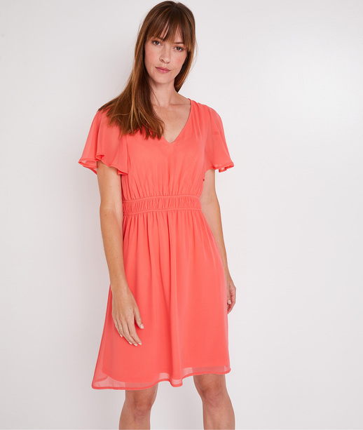 Robe fluide corail femme CORAIL