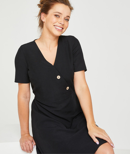 Robe noire courte femme NOIR