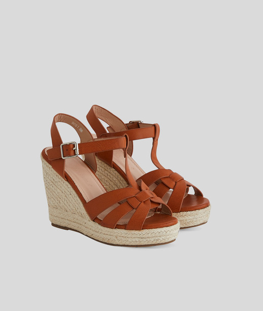 Sandales compensées femme CAMEL