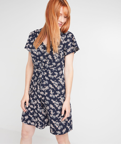 Robe nouée imprimée femme MARINE