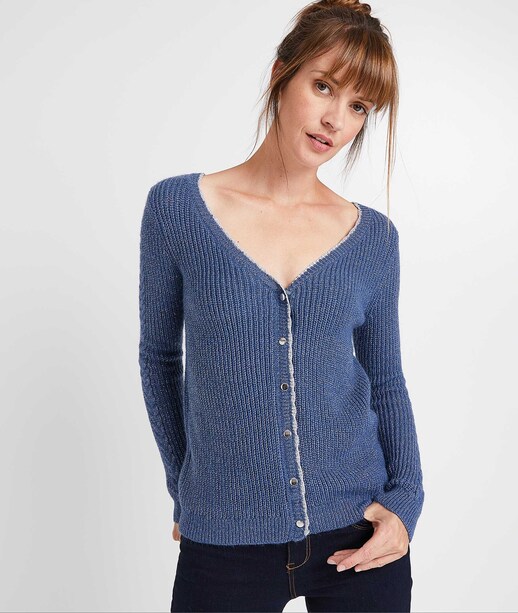 Pull 2 en 1bleu femme BLEU