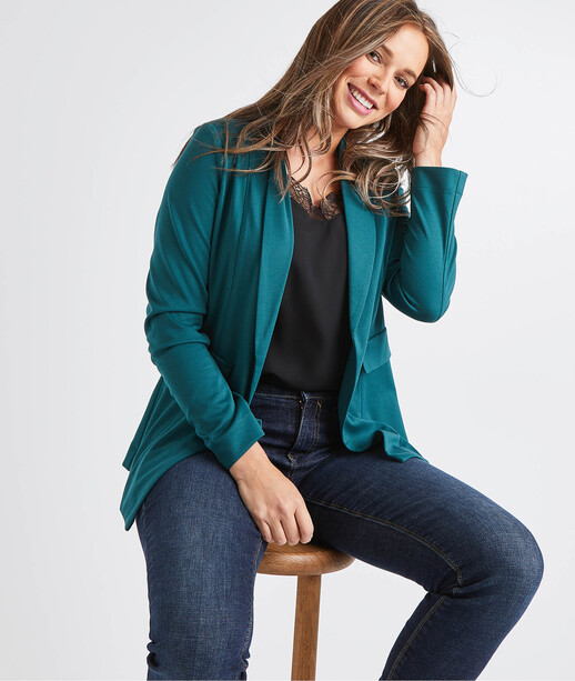 Blazer en maille femme VERT