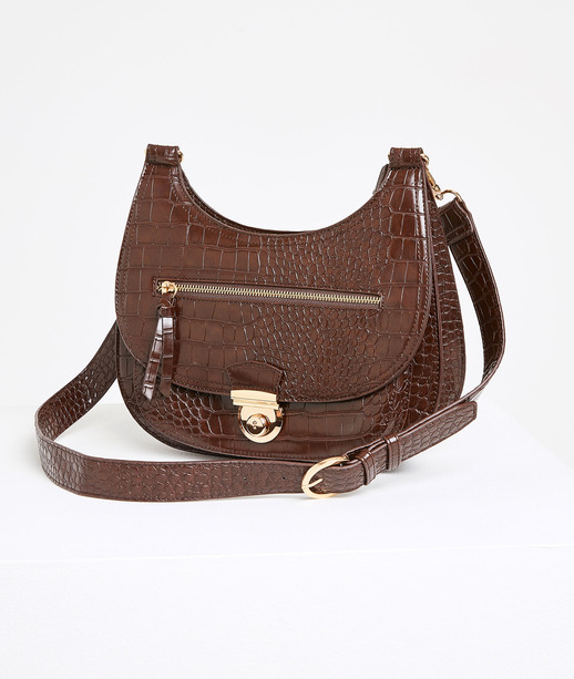 Sac marron effet croco femme MARRON