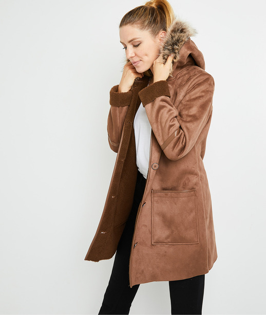Manteau doux caramel femme CARAMEL