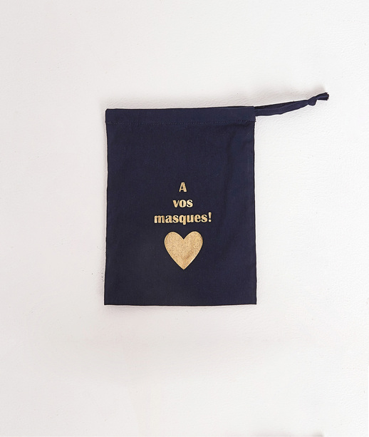 Sac à masque 100% coton femme MARINE
