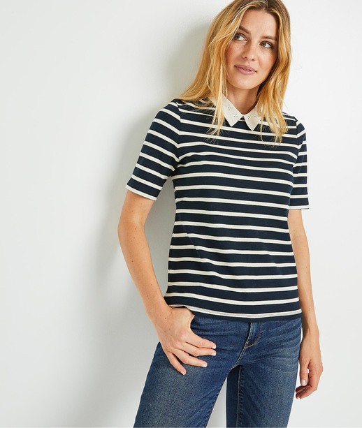 Marinière à col femme MARINE