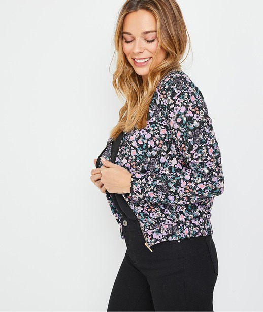 Bomber fleuri femme PURPLE