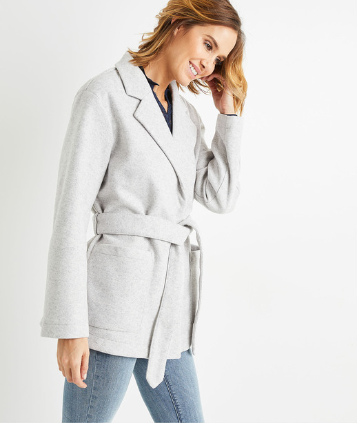 Manteau de mi-saison gris femme GRIS