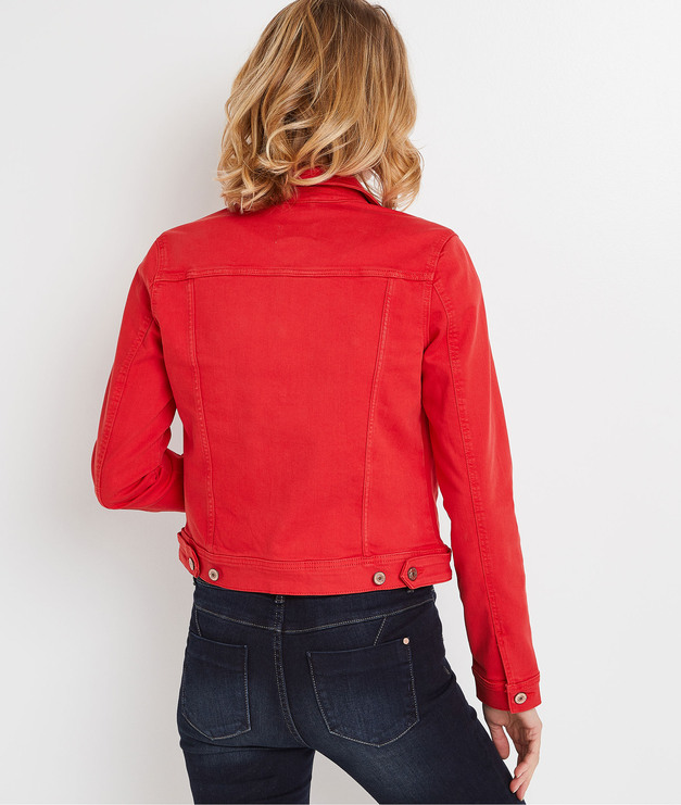 Veste en jean color?�e femme COQUELICOT - Grain de Malice
